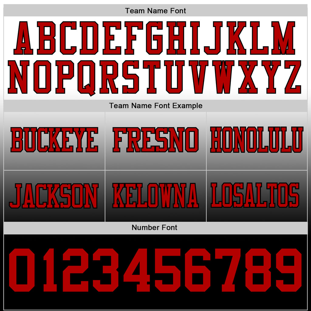 Custom White Red-Black Mesh Authentic Fade Fashion Football Jersey