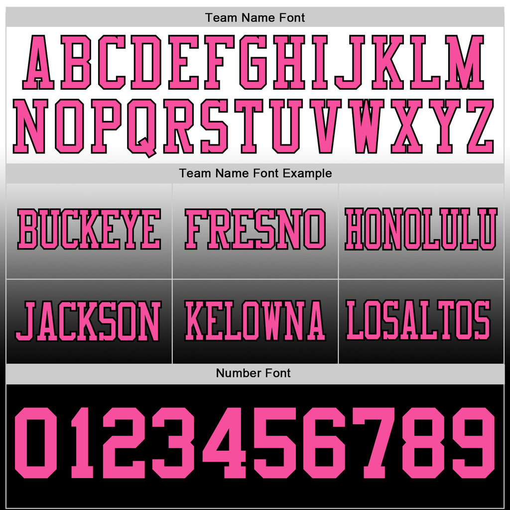 Custom White Pink-Black Mesh Authentic Fade Fashion Football Jersey
