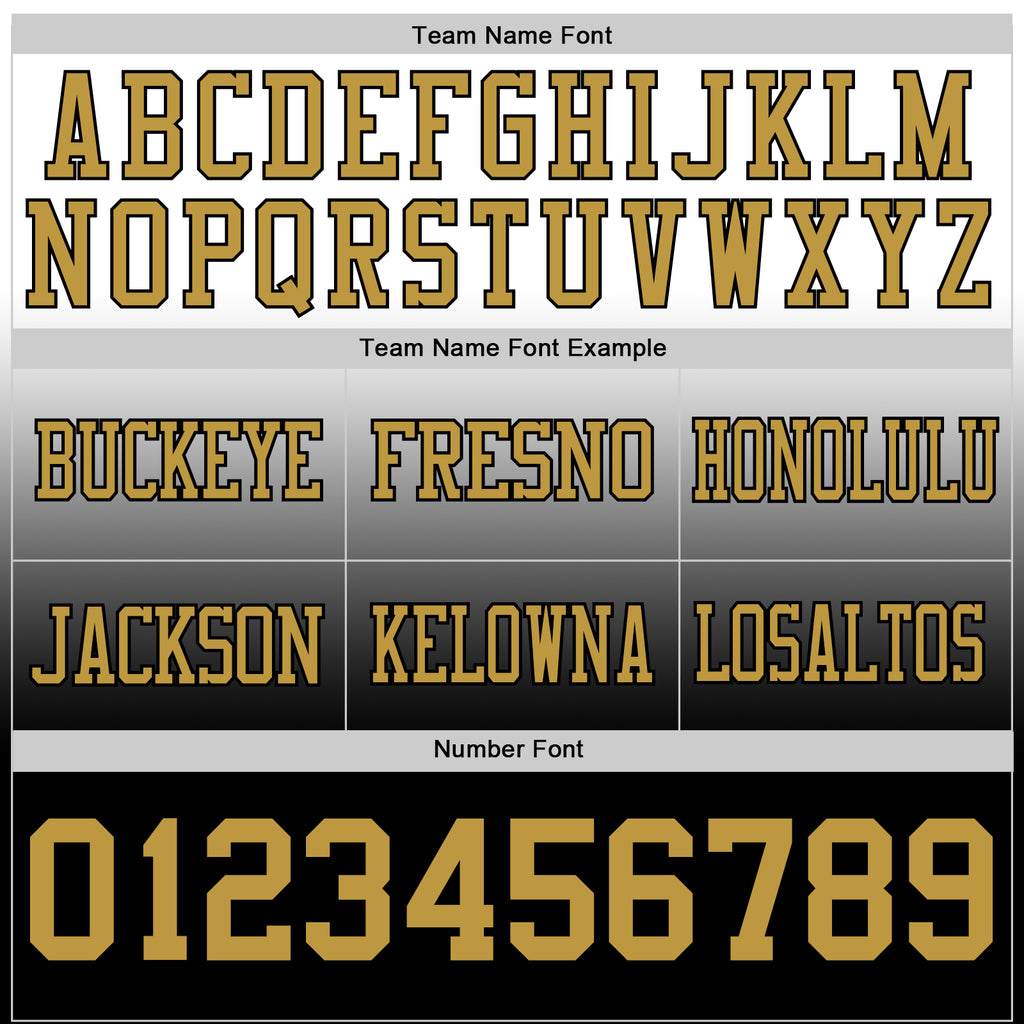 Custom White Old Gold-Black Mesh Authentic Fade Fashion Football Jersey
