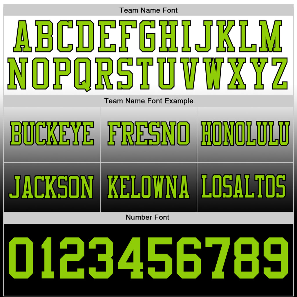 Custom White Neon Green-Black Mesh Authentic Fade Fashion Football Jersey