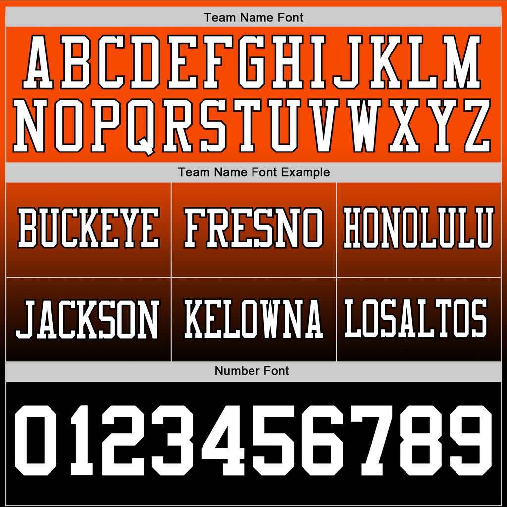 Custom Orange White-Black Mesh Authentic Fade Fashion Football Jersey