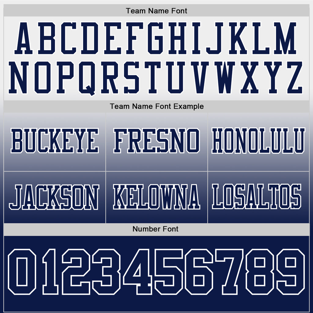 Custom White Navy Mesh Authentic Fade Fashion Football Jersey