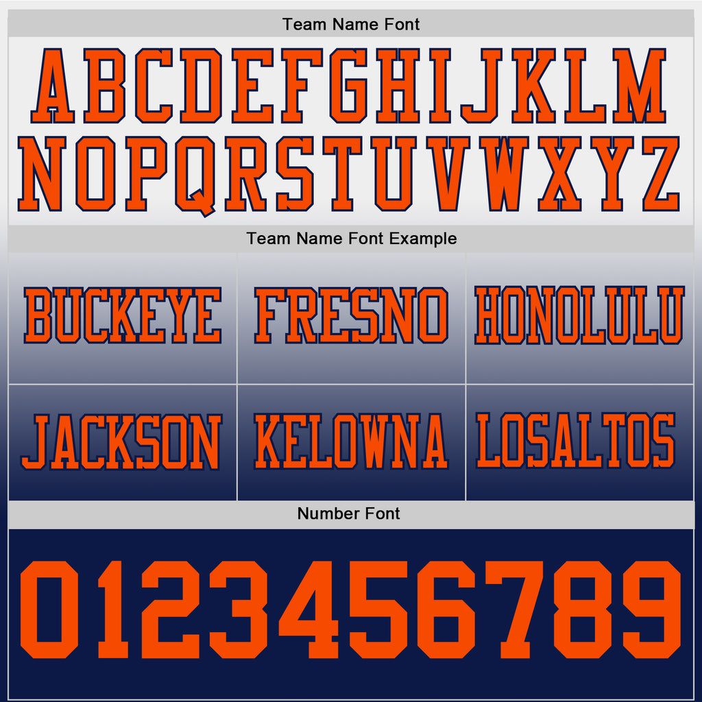Custom White Orange-Navy Mesh Authentic Fade Fashion Football Jersey