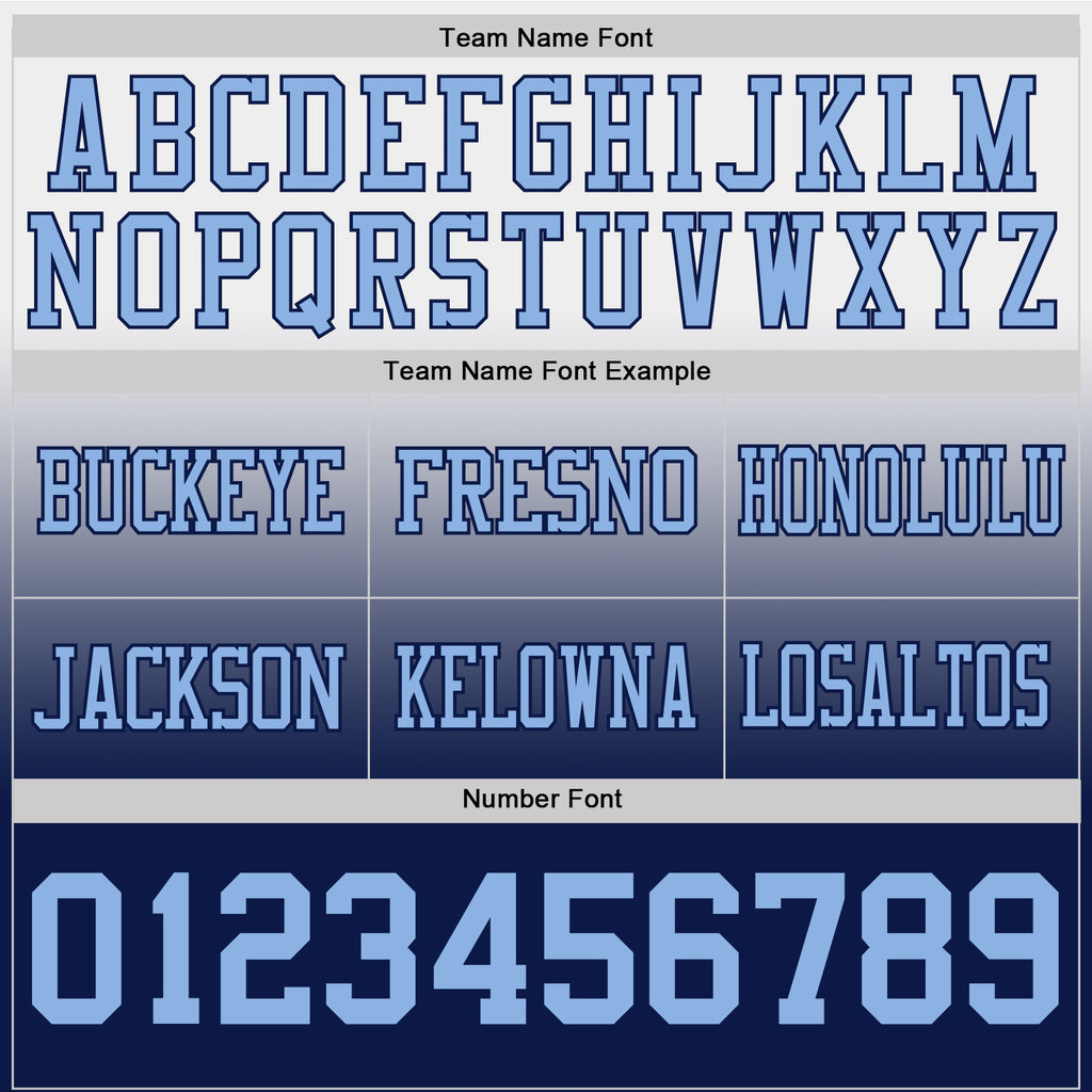 Custom White Light Blue-Navy Mesh Authentic Fade Fashion Football Jersey