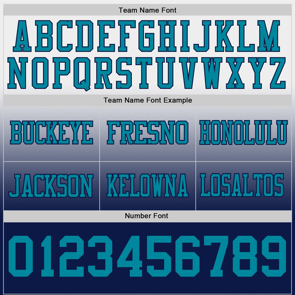 Custom White Teal-Navy Mesh Authentic Fade Fashion Football Jersey