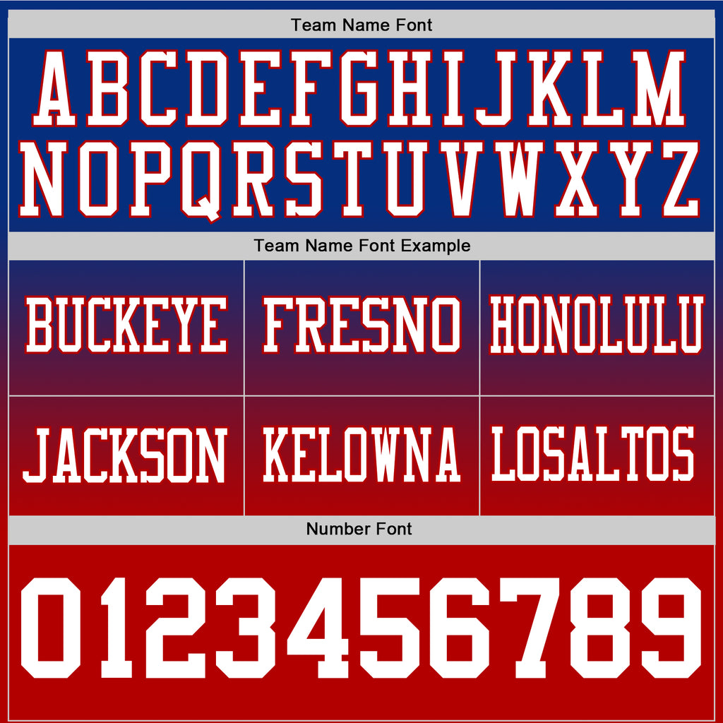 Custom Royal White-Red Mesh Authentic Fade Fashion Football Jersey