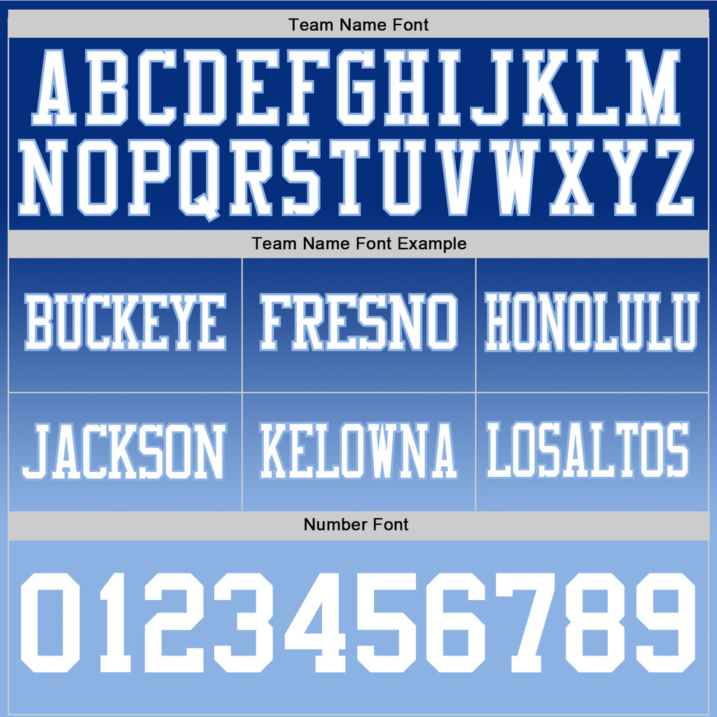 Custom Royal White-Light Blue Mesh Authentic Fade Fashion Football Jersey