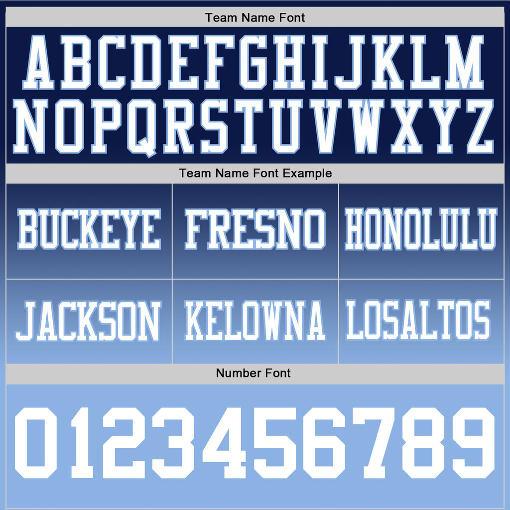 Custom Navy White-Light Blue Mesh Authentic Fade Fashion Football Jersey