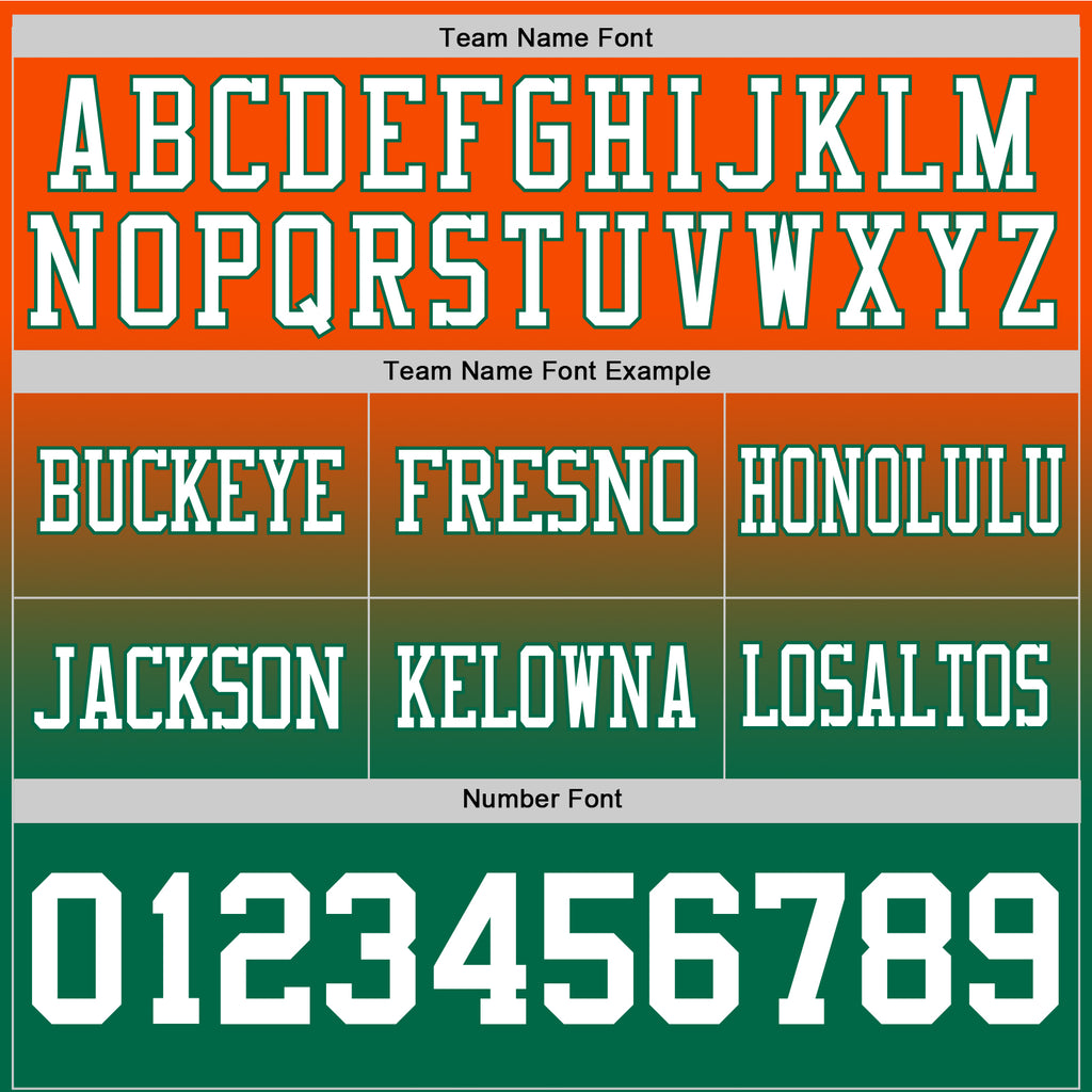 Custom Orange White-Kelly Green Mesh Authentic Fade Fashion Football Jersey