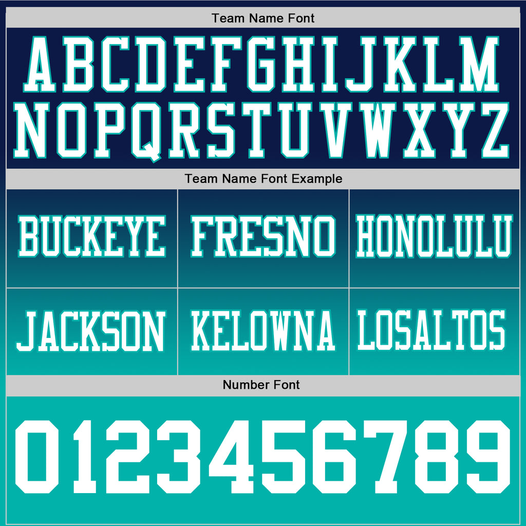 Custom Navy White-Aqua Authentic Fade Fashion Football Jersey