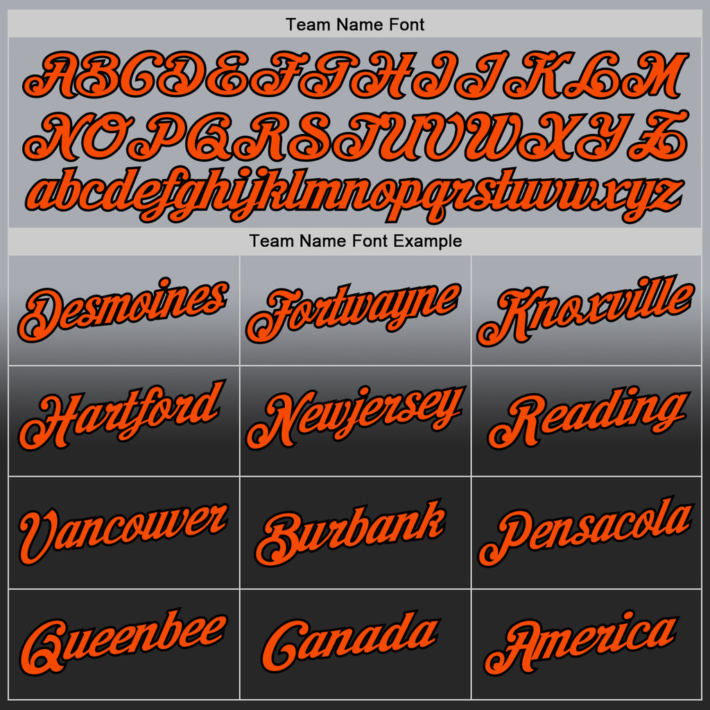 Custom Stitched Gray Orange-Black Fade Fashion Sports Pullover Sweatshirt Hoodie