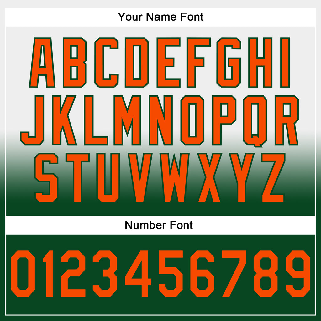 Custom Stitched White Orange-Green Fade Fashion Sports Pullover Sweatshirt Hoodie