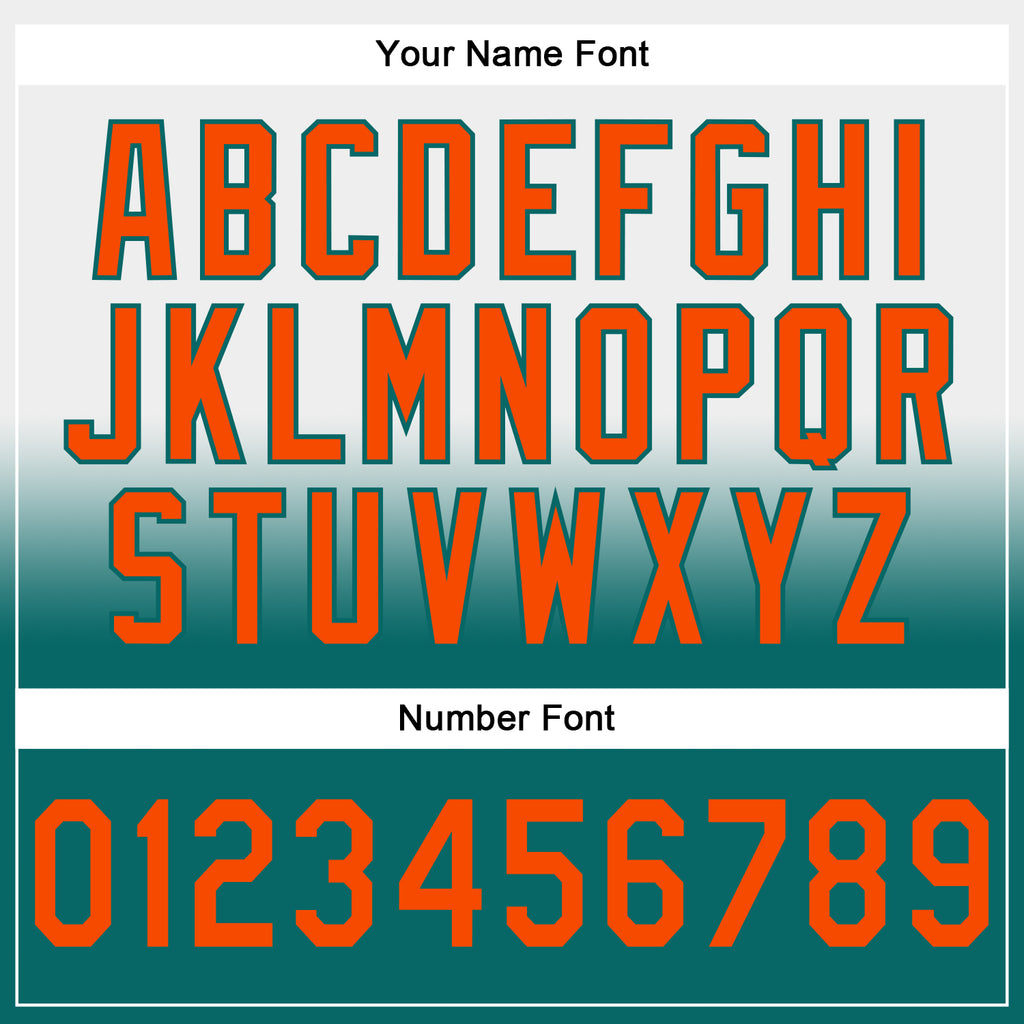 Custom Stitched White Orange-Teal Fade Fashion Sports Pullover Sweatshirt Hoodie