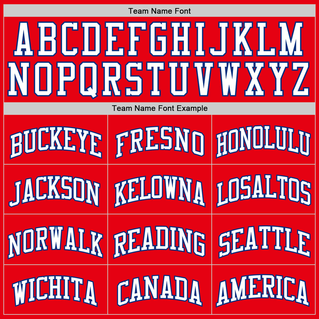 Custom Fire Red White-Royal Authentic Basketball Jersey