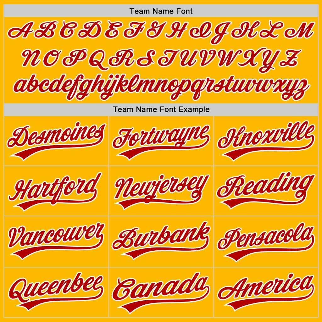 Custom Stitched Gold Red-White Baseball Pullover Sweatshirt Hoodie