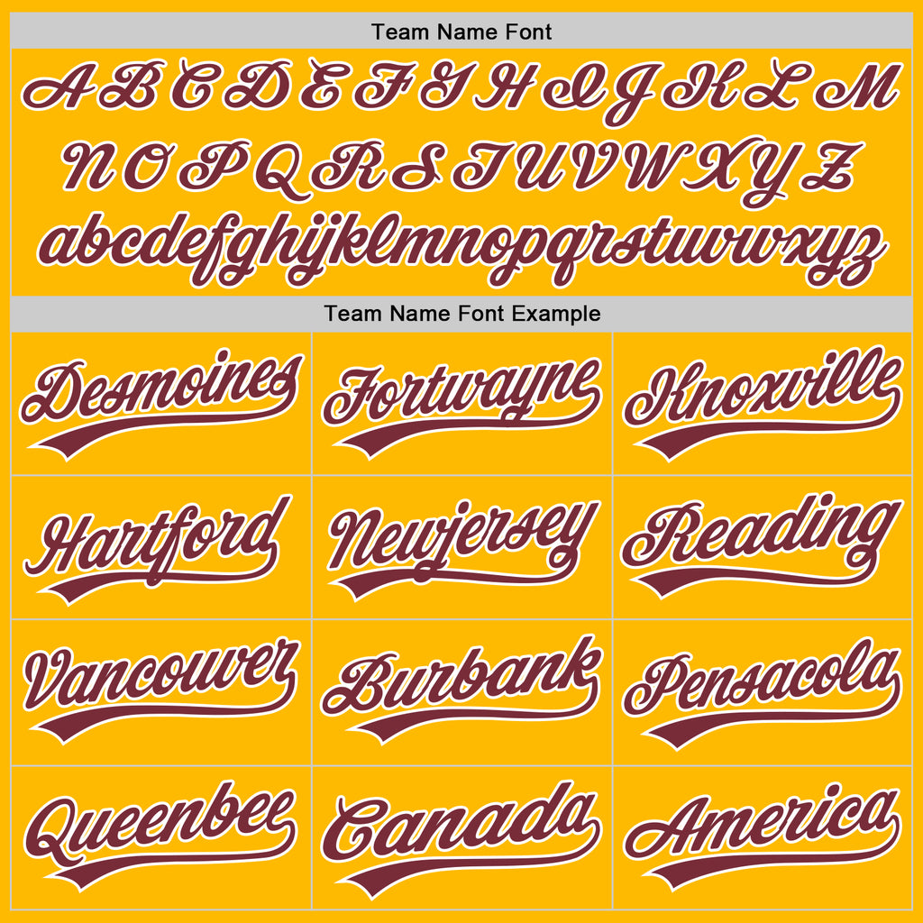 Custom Stitched Gold Burgundy-White Baseball Pullover Sweatshirt Hoodie