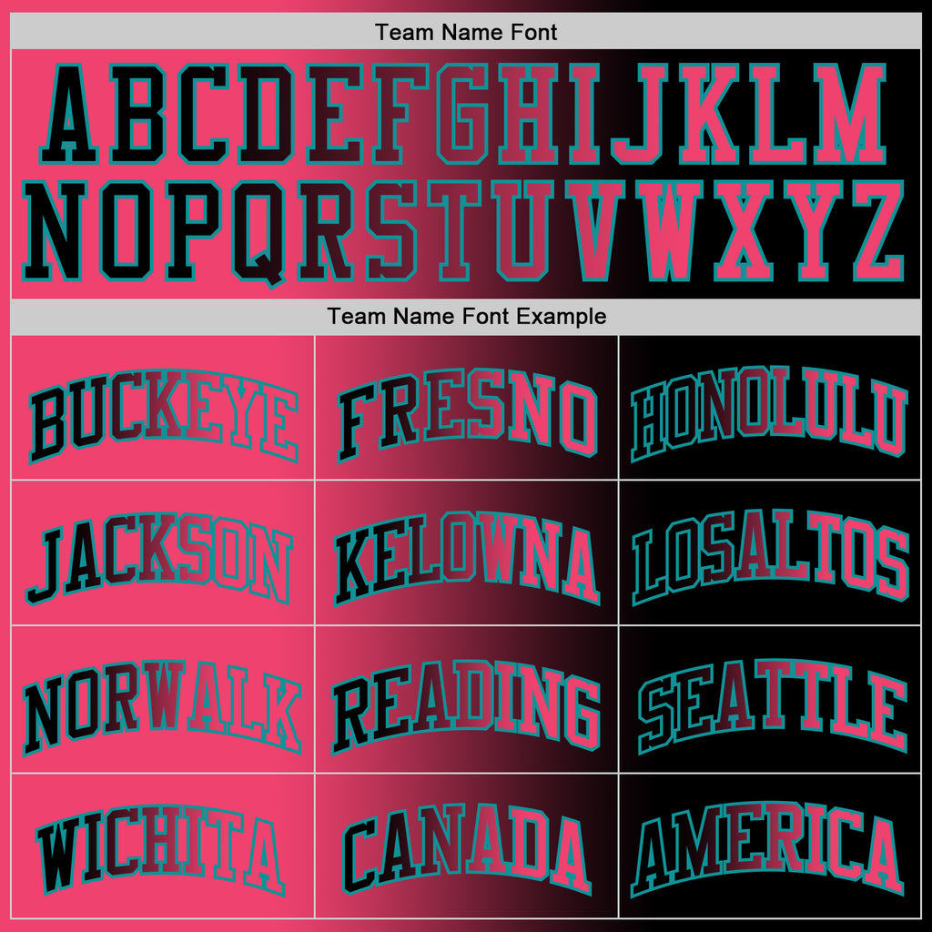 Custom Black Neon Pink-Teal Authentic Gradient Fashion Basketball Jersey