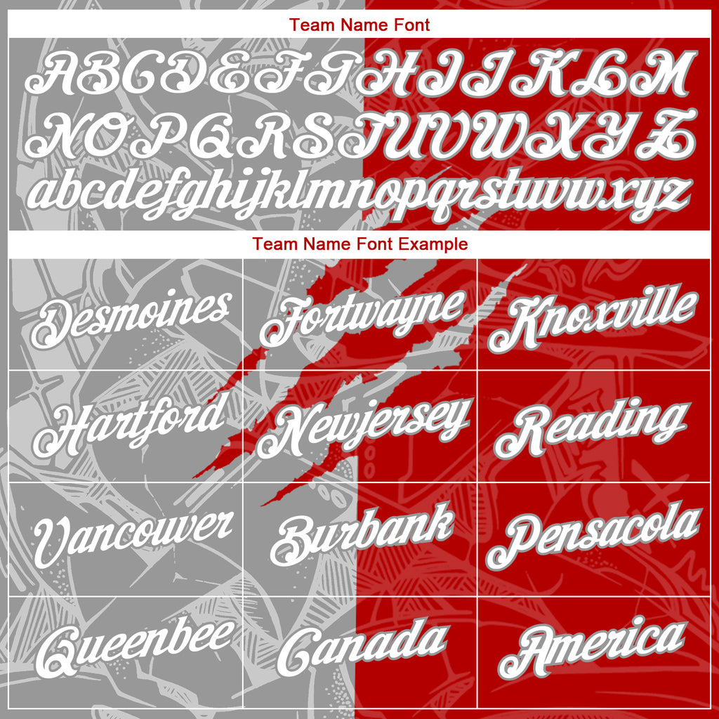 Custom Graffiti Pattern White Red-Gray Scratch 3D Performance T-Shirt