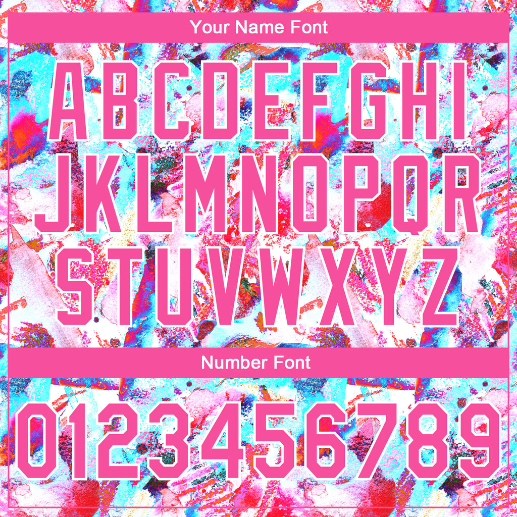 Custom Stitched Graffiti Pattern Pink-White 3D Watercolor Grunge Art Sports Pullover Sweatshirt Hoodie
