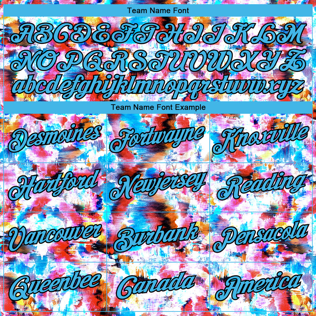 Custom Stitched Graffiti Pattern Sky Blue-Black 3D Watercolor Grunge Art Sports Pullover Sweatshirt Hoodie