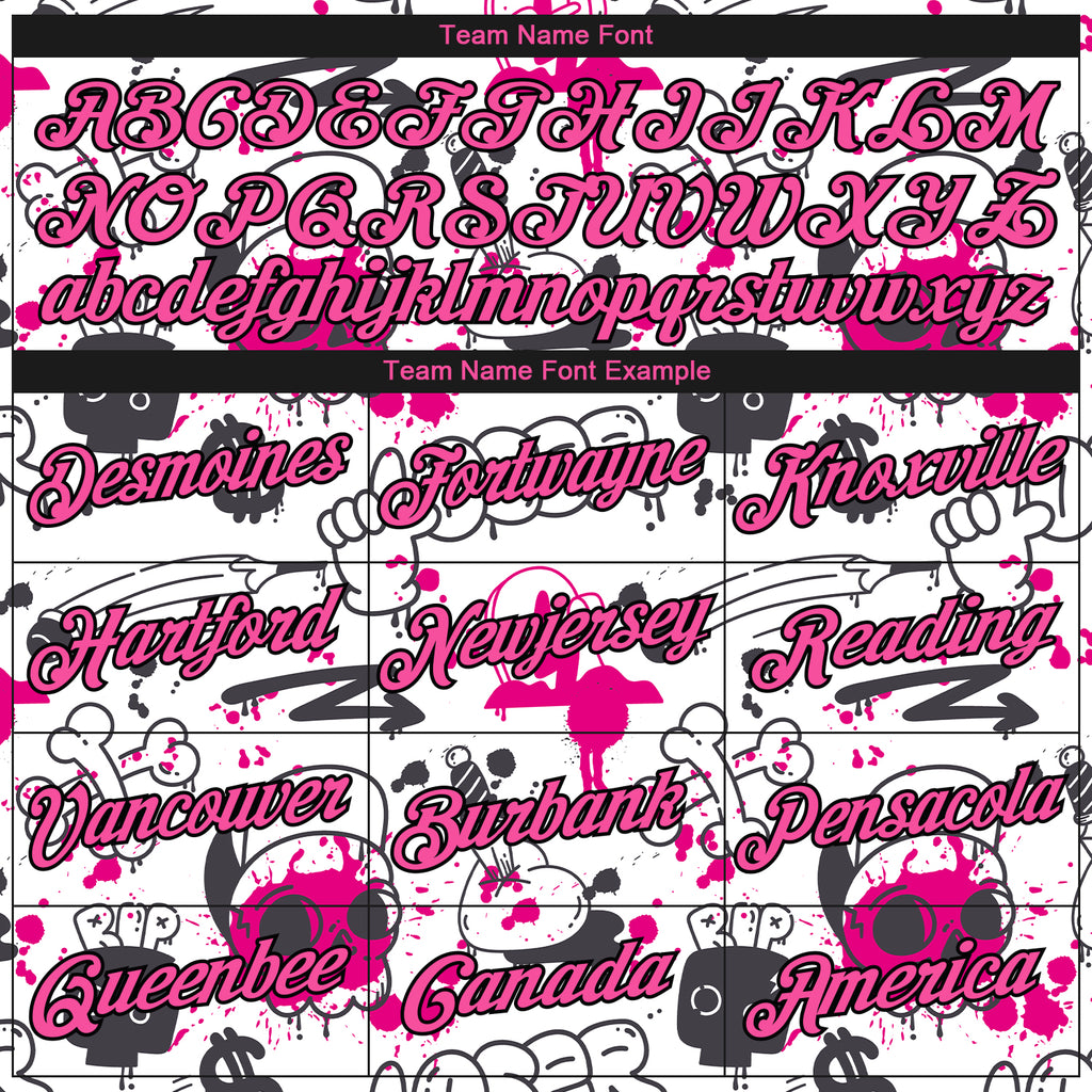 Custom Stitched Graffiti Pattern Pink-Black 3D Abstract Grunge Art Sports Pullover Sweatshirt Hoodie