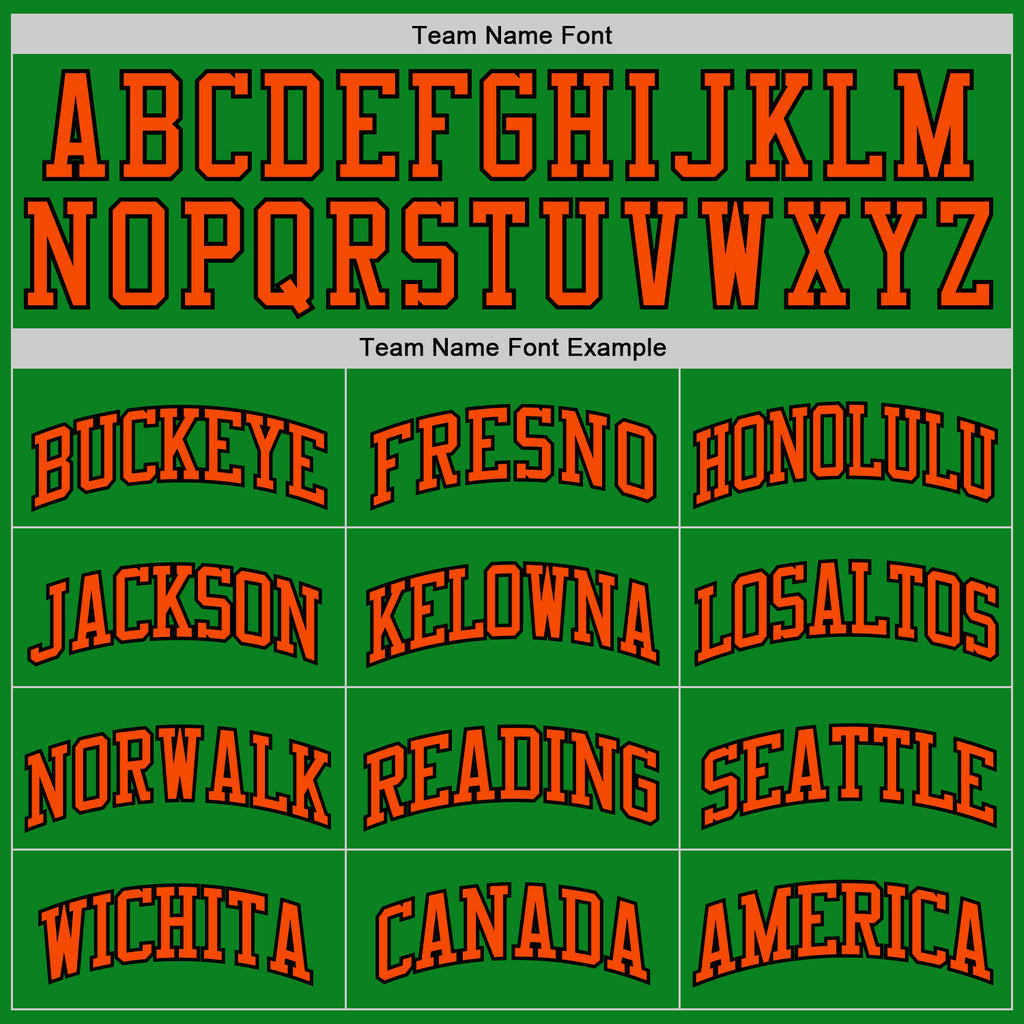 Custom Grass Green Orange-Black Authentic Basketball Jerse
