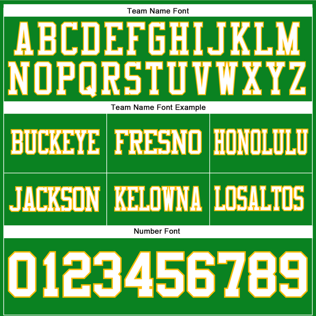 Custom Grass Green White-Gold Authentic Football Jersey