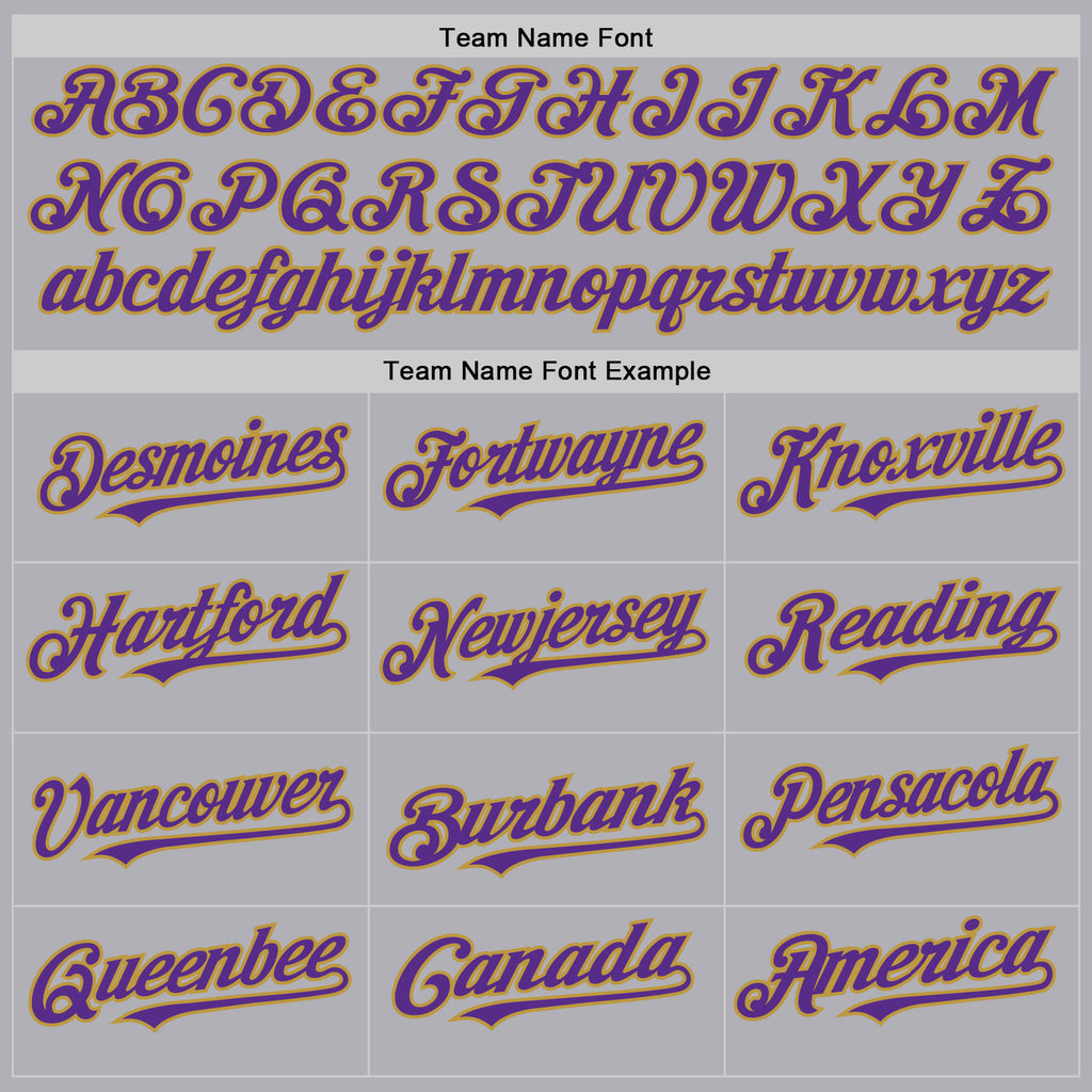 Custom Gray Purple-Old Gold Mesh Authentic Throwback Baseball Jersey