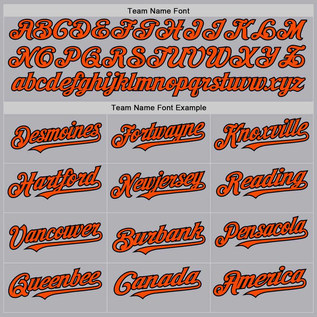 Custom Gray Orange-Black Mesh Authentic Throwback Baseball Jersey