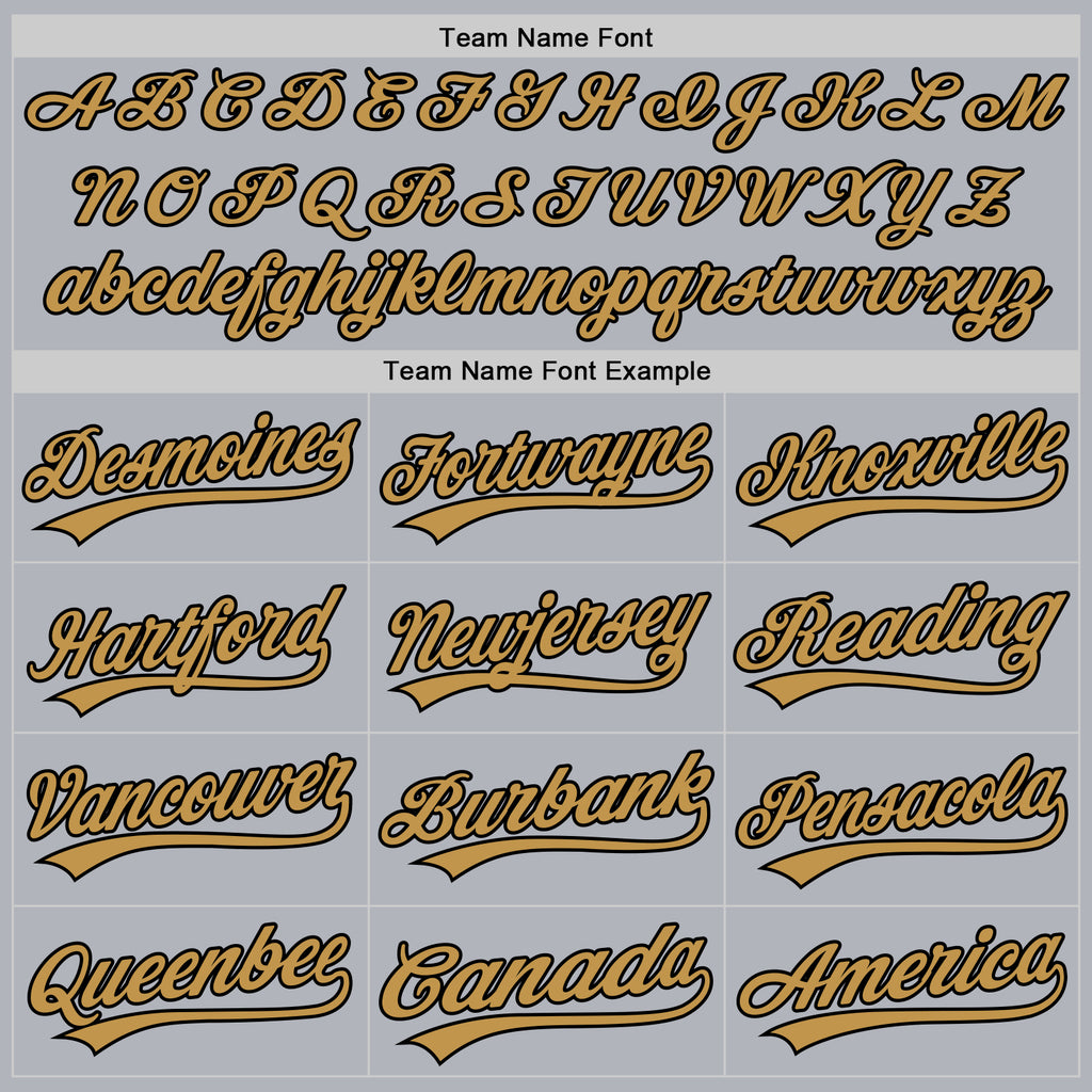 Custom Gray Old Gold-Black Authentic Throwback Baseball Jersey