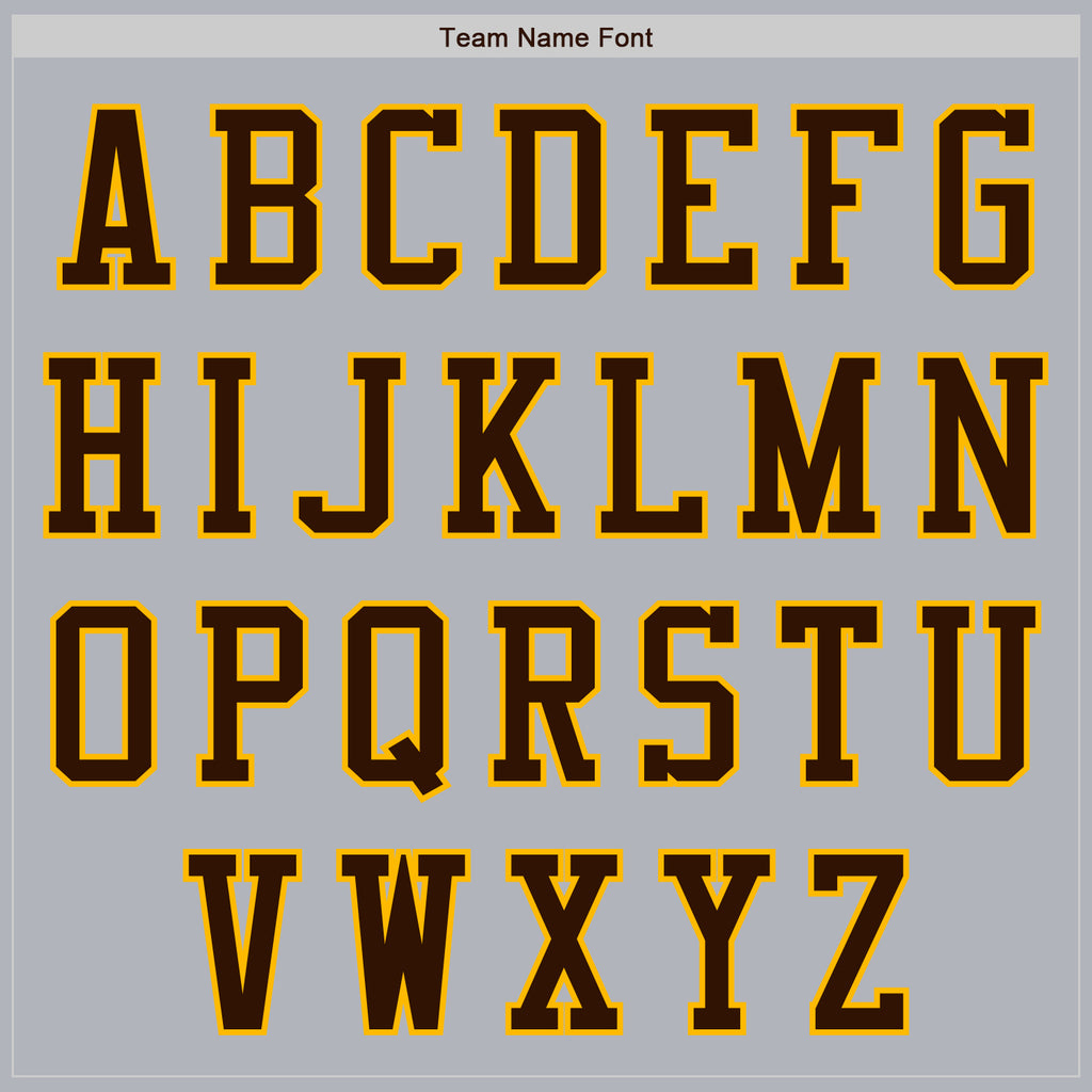 Custom Gray Brown-Gold Authentic Baseball Jersey