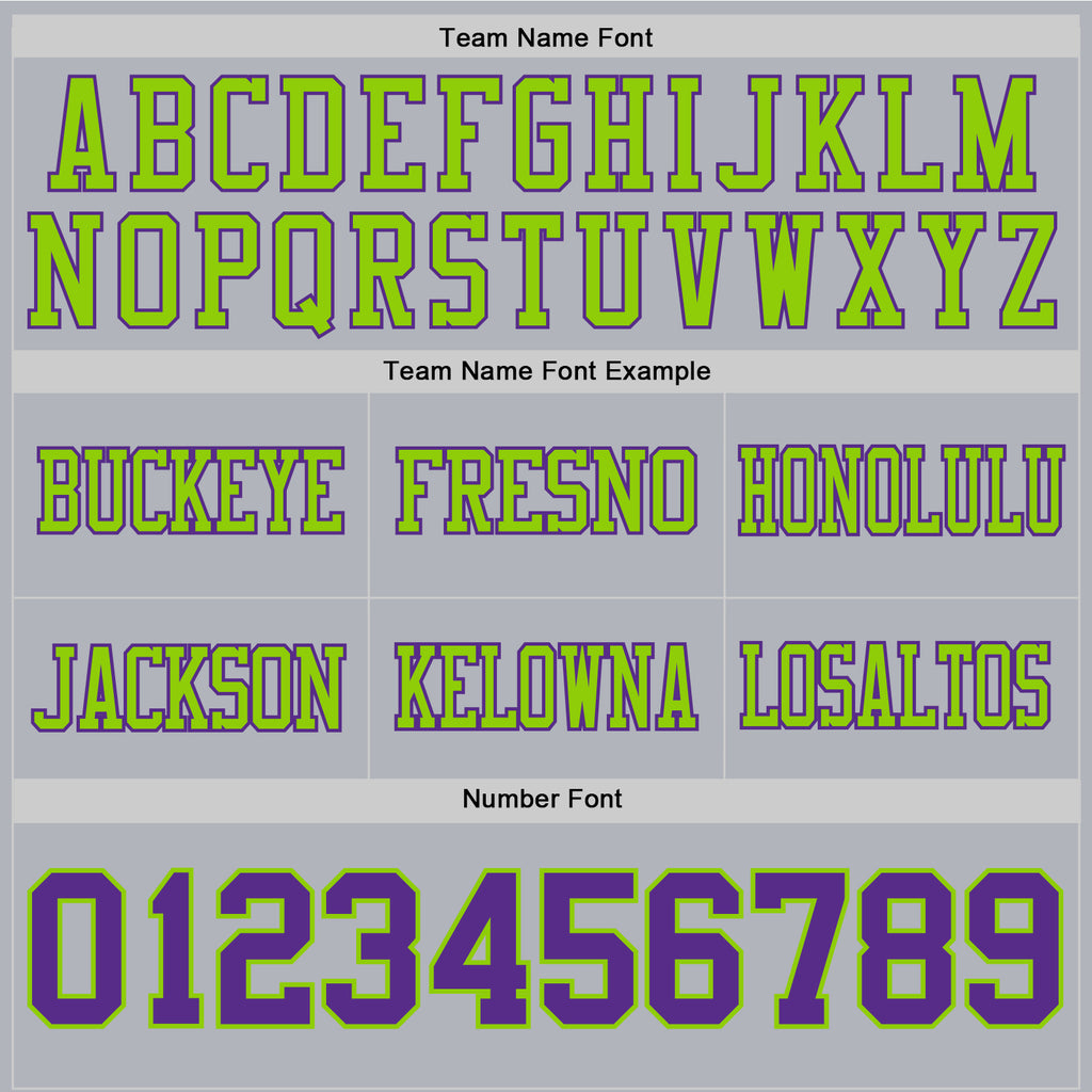 Custom Gray Purple-Neon Green Authentic Football Jersey