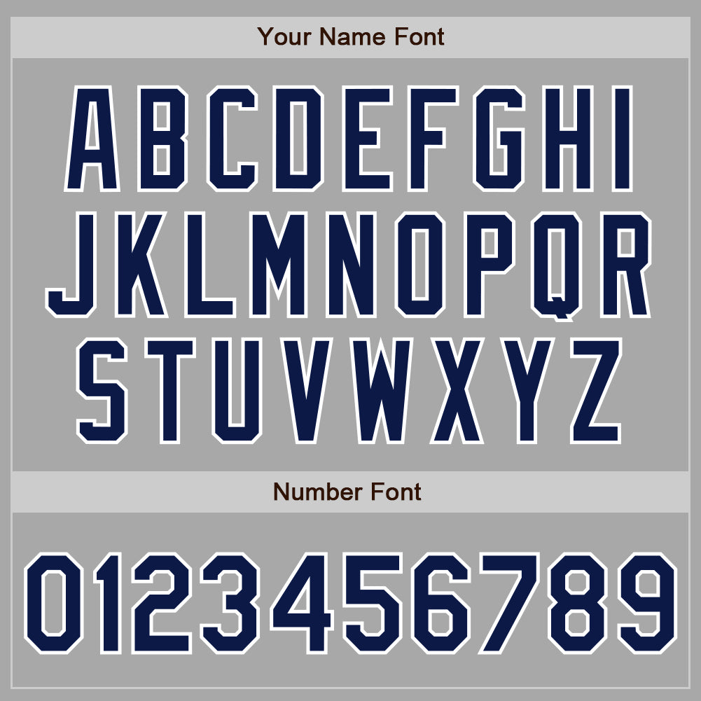 Custom Stitched Gray Navy-White Baseball Pullover Sweatshirt Hoodie