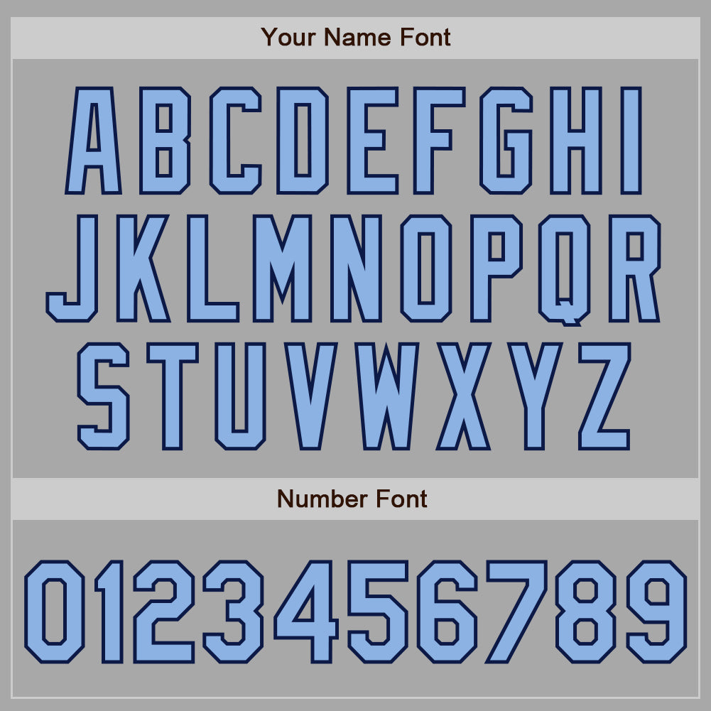 Custom Stitched Gray Light Blue-Navy Baseball Pullover Sweatshirt Hoodie