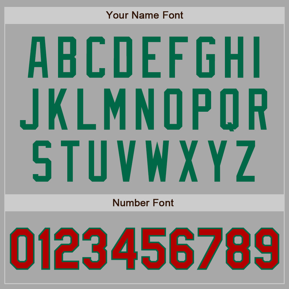 Custom Stitched Gray Red-Kelly Green Baseball Pullover Sweatshirt Hoodie