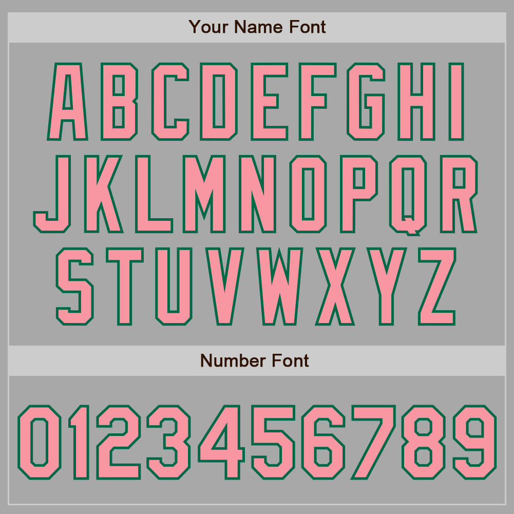 Custom Stitched Gray Medium Pink-Kelly Green Baseball Pullover Sweatshirt Hoodie