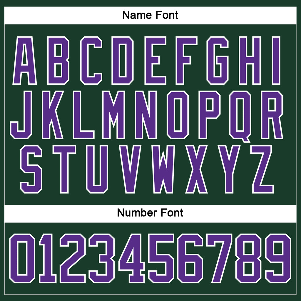 Custom Green Purple-White Hockey Lace Neck Jersey