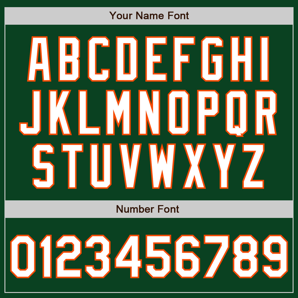 Custom Green White-Orange Authentic Baseball Jersey