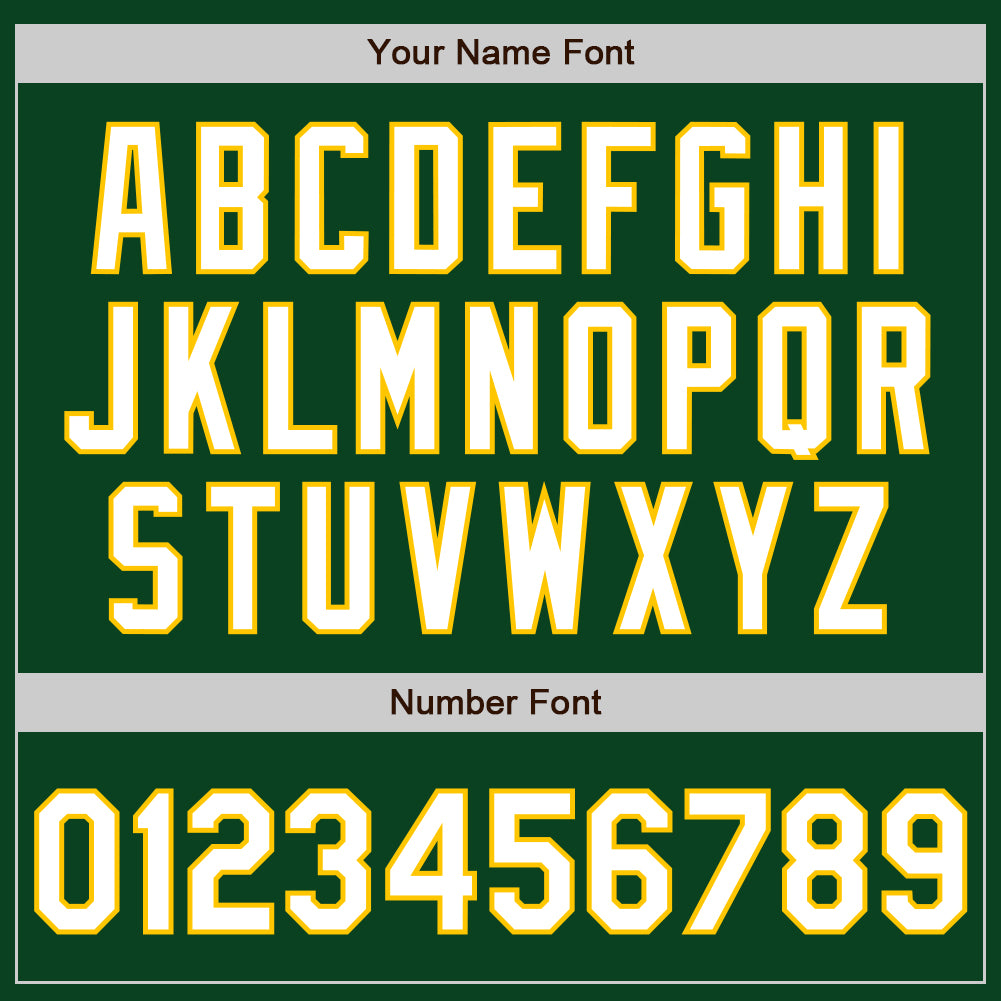 Custom Green White-Yellow Authentic Baseball Jersey