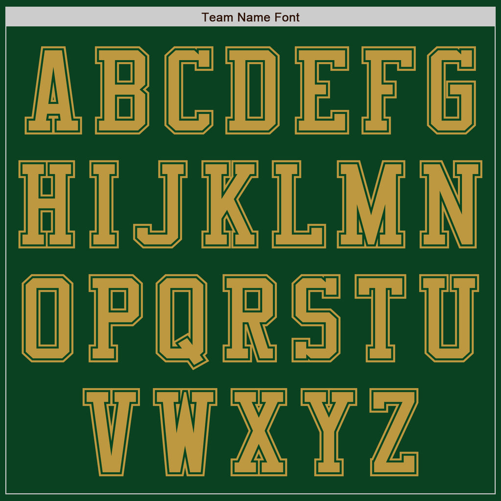 Custom Green Old Gold Authentic Baseball Jersey