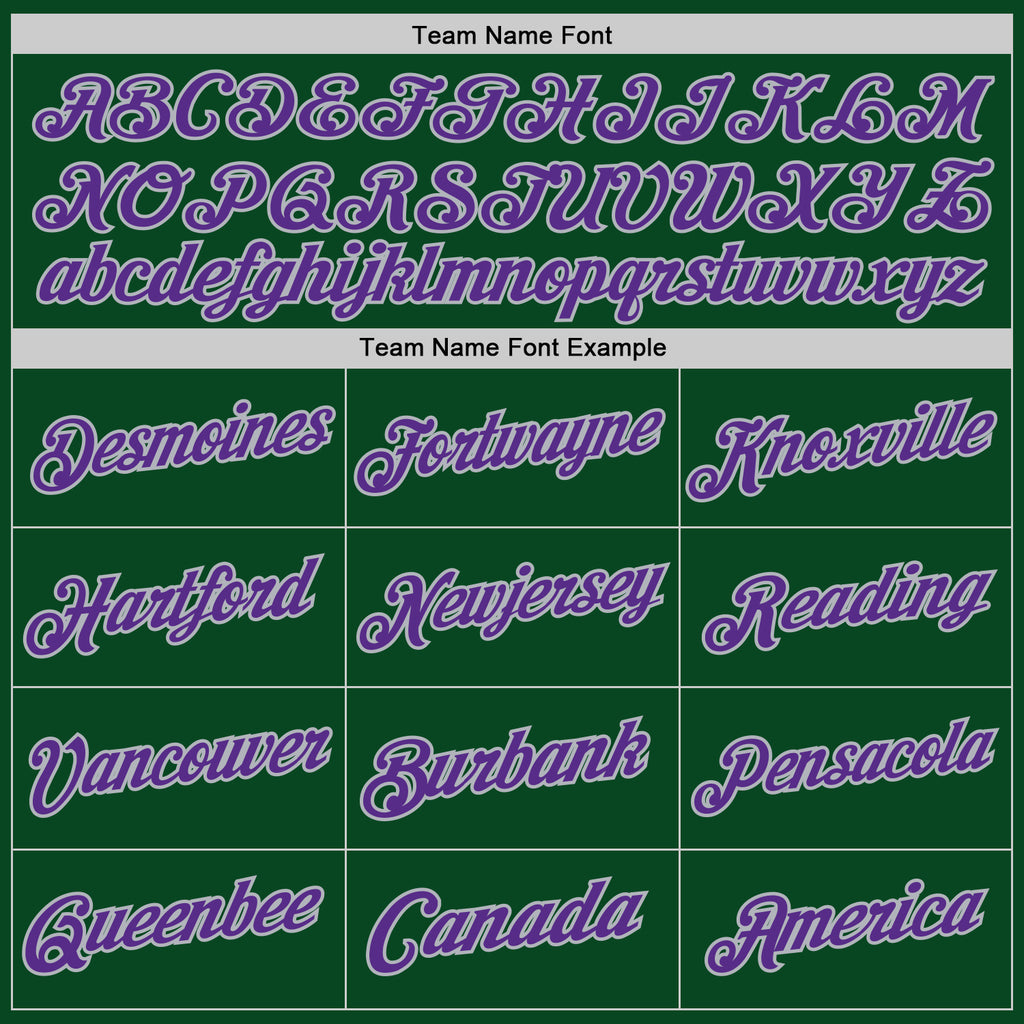 Custom Green Purple-Gray Authentic Throwback Basketball Jersey