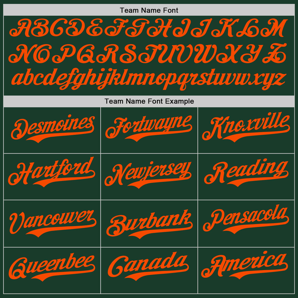 Custom Green Orange Authentic Baseball Jersey