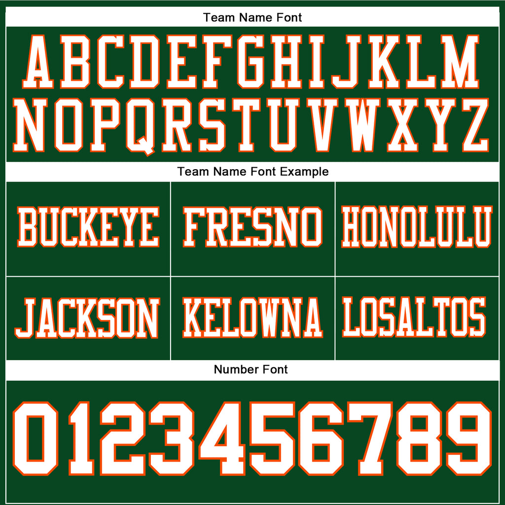 Custom Green White-Orange Authentic Football Jersey