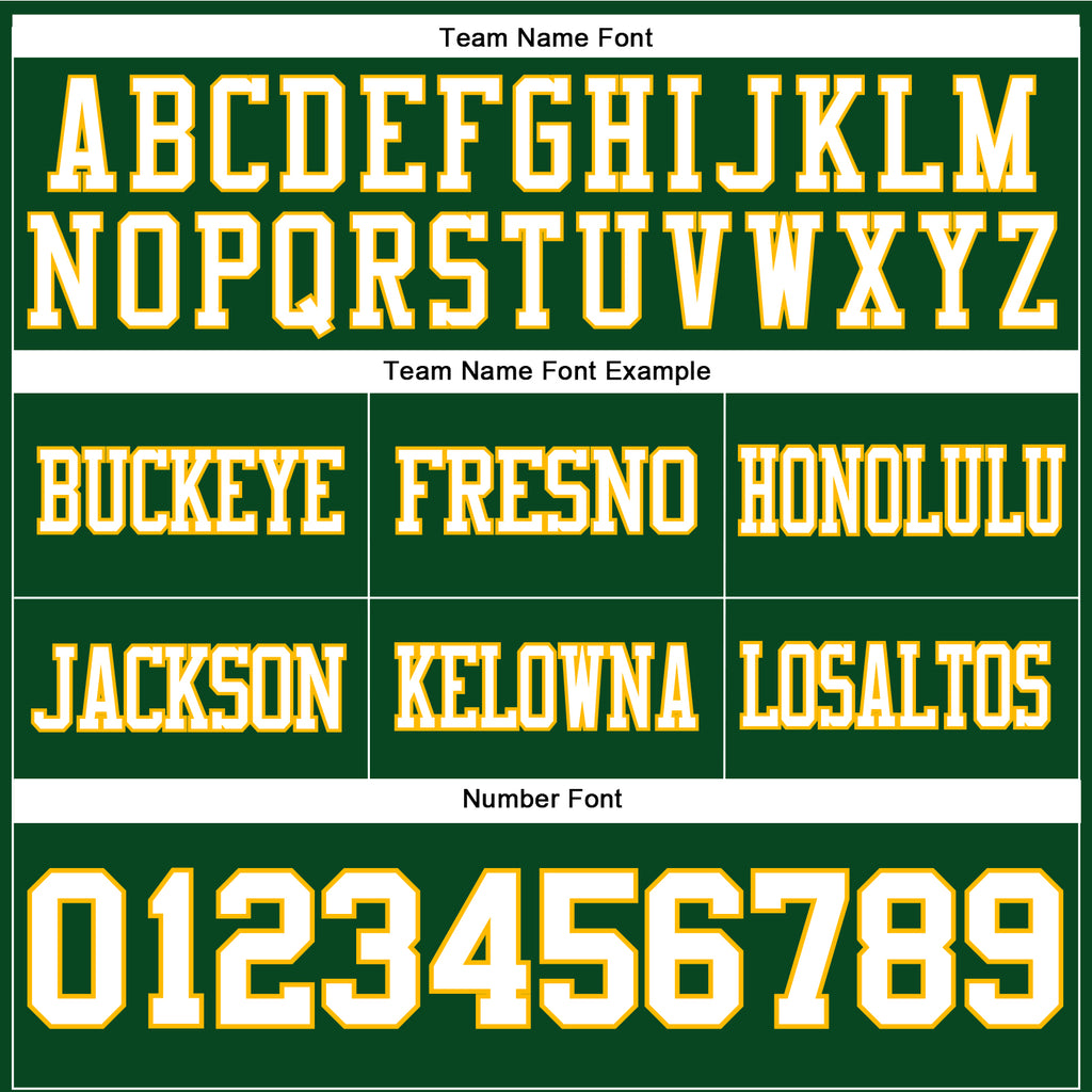 Custom Green White-Gold Authentic Football Jersey