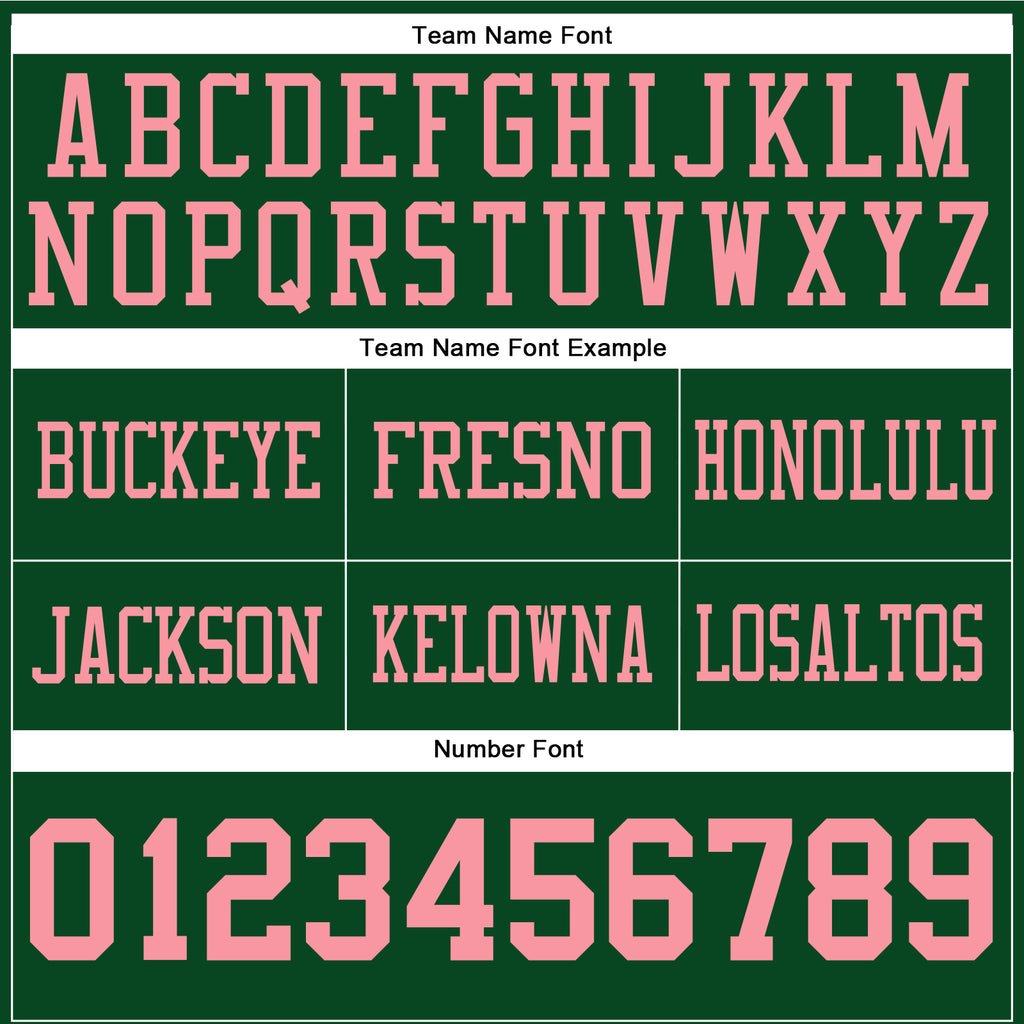 Custom Green Medium Pink Authentic Football Jersey