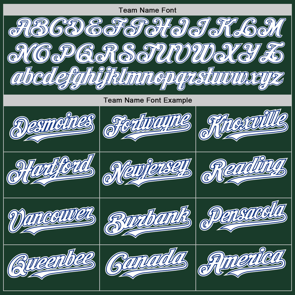 Custom Green White-Royal Authentic Baseball Jersey