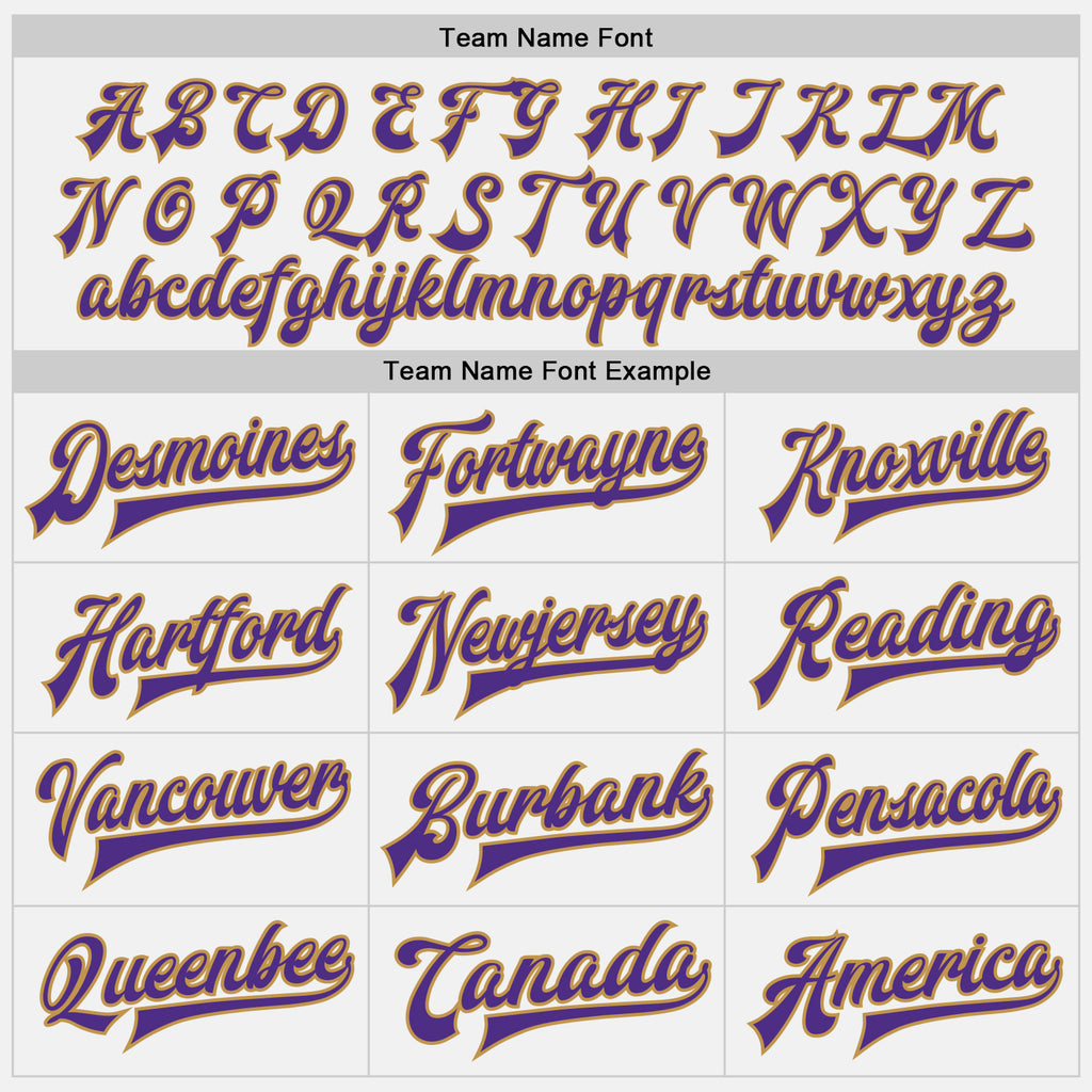 Custom White Purple-Old Gold Bomber Full-Snap Varsity Letterman Jacket