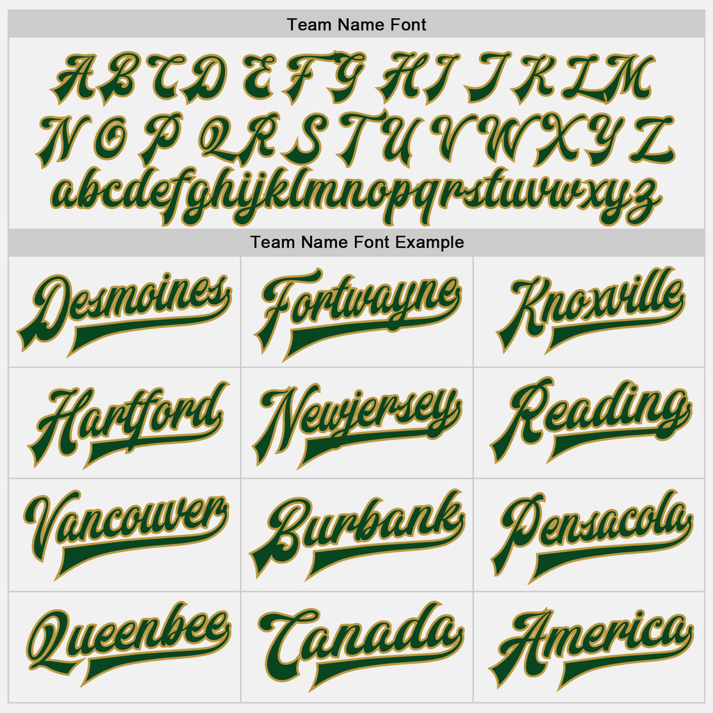 Custom White Green-Old Gold Bomber Full-Snap Varsity Letterman Jacket