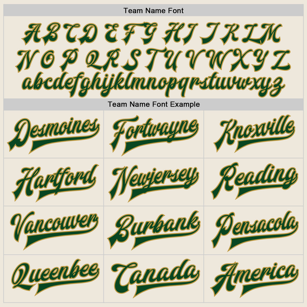 Custom Cream Green-Old Gold Bomber Full-Snap Varsity Letterman Jacket