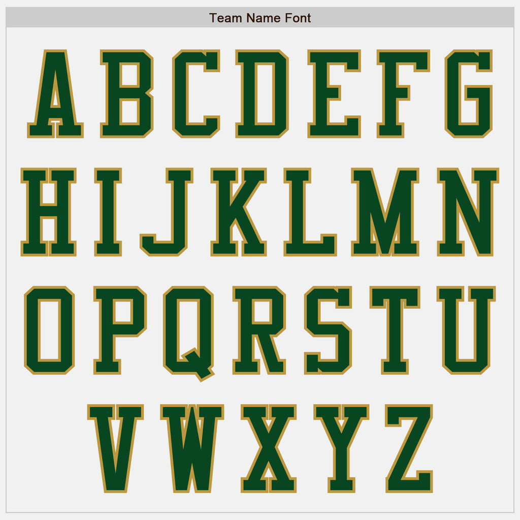 Custom White Green-Old Gold Bomber Varsity Letterman Zipper Jacket